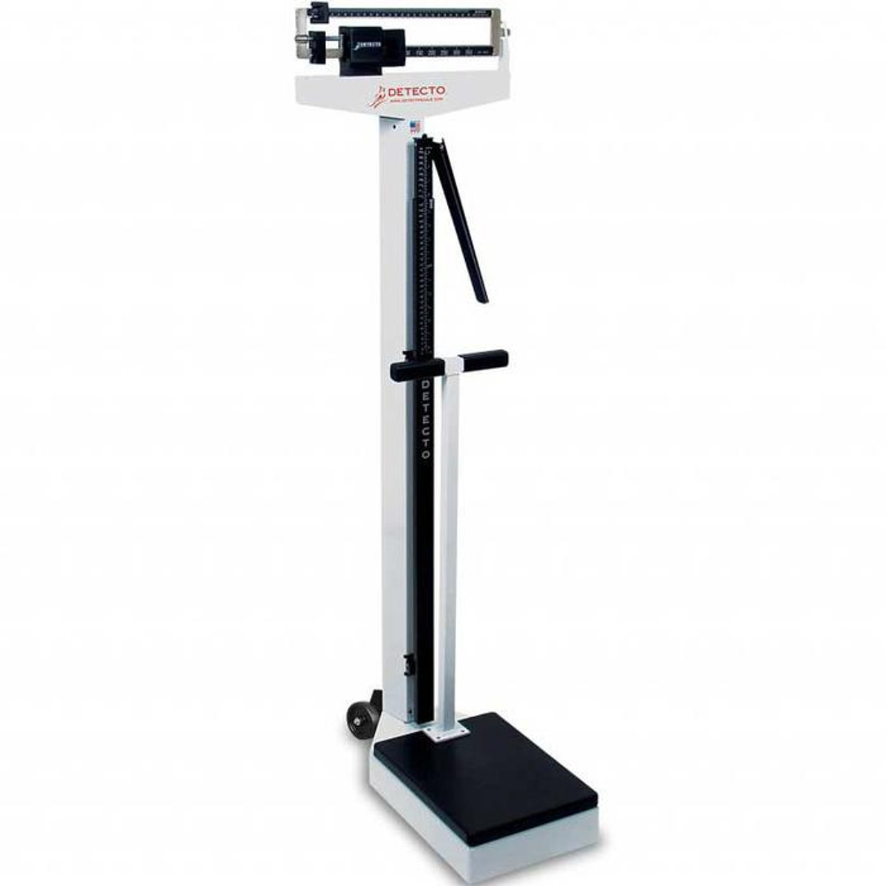 Detecto Physician Scale w/ Wheels, Handpost & Height Rod 448